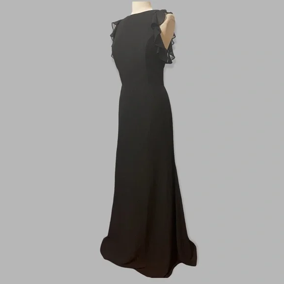 Hayley Paige Occasions black chiffon- 5863 - Picture 3 of 12